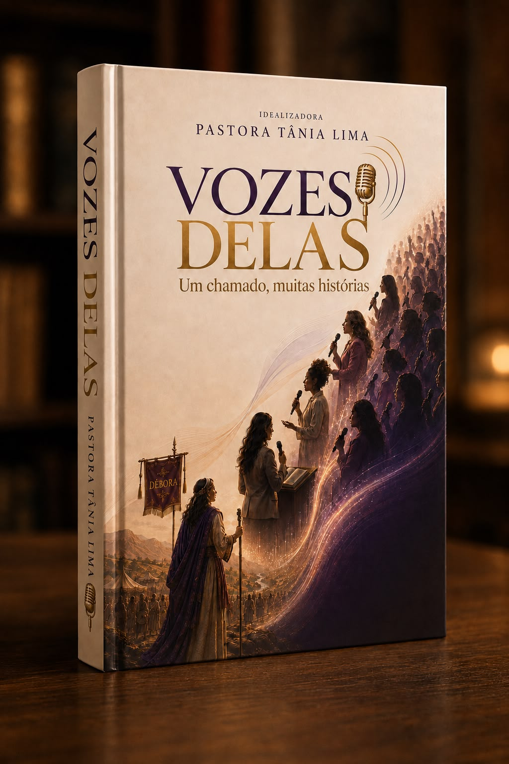 Capa do livro Vozes Delas — Pastoras, idealizado pela Pastora Tânia Lima